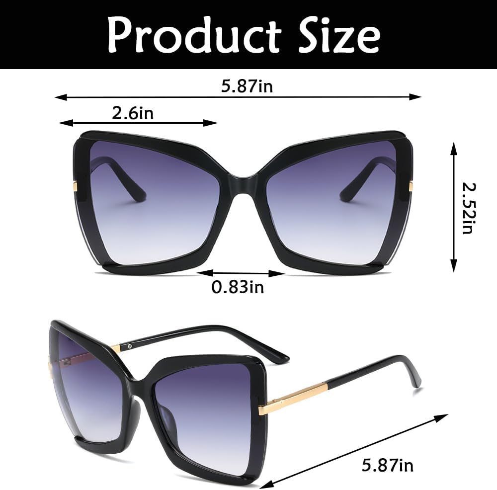 Square Sunglasses, Over Glasses Sunglasses for Women, Polarized UV Protection Trendy Designer Sun Glasses Men Women - Image 6