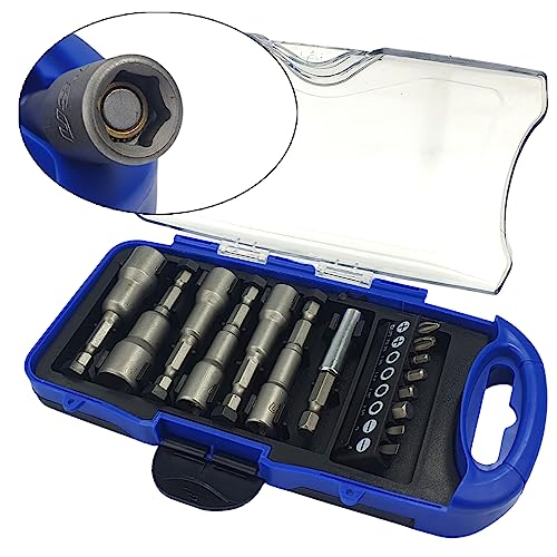 Craft-Equip 15 tlg Stecknuss-Bit-Satz magnetisch Nuss Nüsse z.B. Akkuschrauber 1 Craft-Equip 15 tlg Stecknuss-Bit-Satz magnetisch Nuss Nüsse z.B. Akkuschrauber