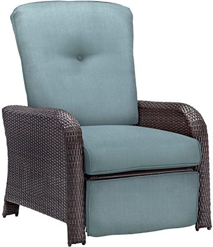 Hanover Outdoor Strathmere Luxury Recliner, Ocean Blue