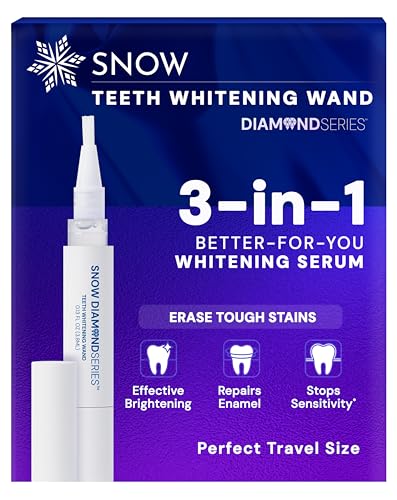 snow diamondseries wand - strengthens your teeth by repairing and rebuilding enamel while you whiten - travel size 2 ml