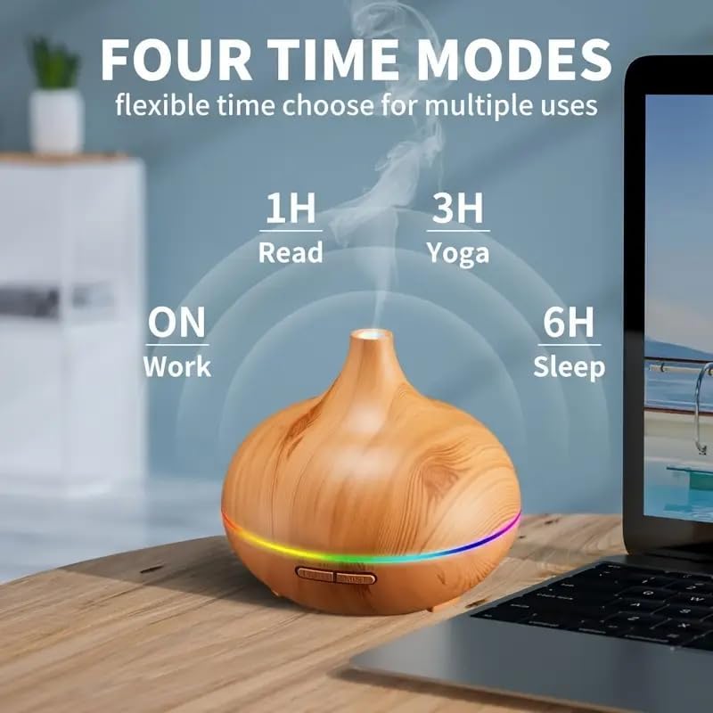 16.91oz Essential Oil Aroma Diffuser (Large Room) with 6 Bottles of Essential Oils, Home Bedroom Ultrasonic Aroma Diffuser, Cool Mist Humidifier Vaporizer