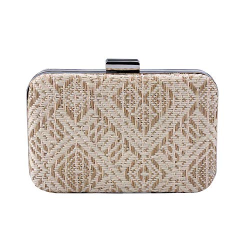 clutch etnico polyester bege besha