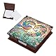 SHEGZHUC Diamond Painting Notizzettel Zettelbox Nachfüllpack Halter Bambus Notizblock mit 160 Blättern Diamant Malerei Zettelkasten Notizzettelbox Holz Mosaik Bilder Geschenk || Kolibri Vogel Herz