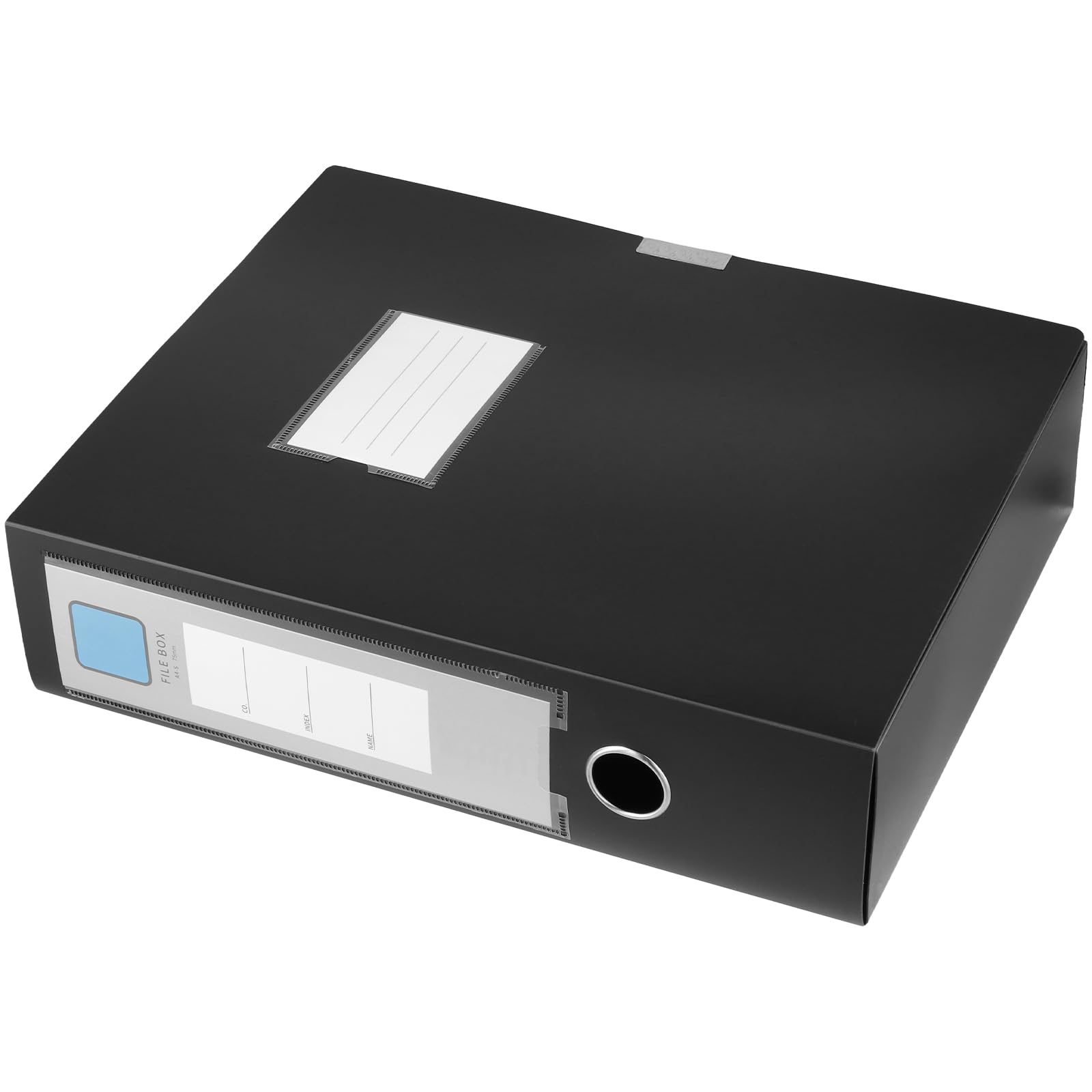 8 archivadores A4, 31 x 23,6 x 7,5 cm, color negro, 700 hojas de capacidad