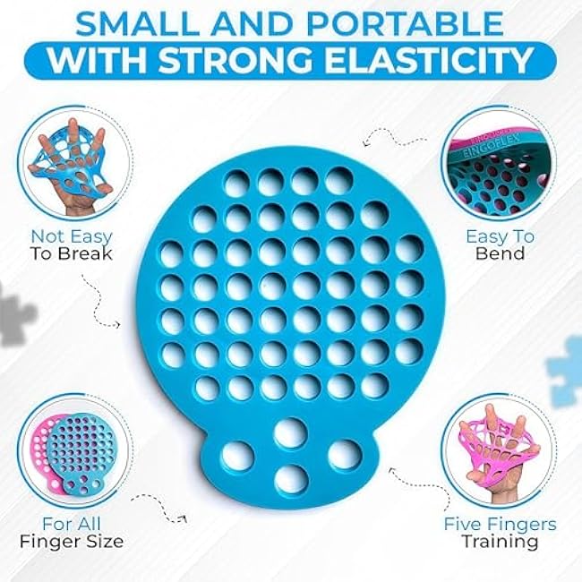 Finger Stretcher & Hand Therapy Equipment (2-Pack) | Finger Extension Exerciser for Grip Strength, Physical Therapy | Adjustable Resistance Hand Exercise Web for Arthritis, Musicians, Recovery