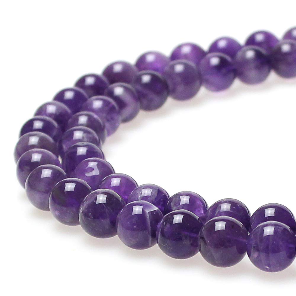 JarTc Natural Round Purple Dreamy Amethyst Spacer Beads for DIY Jewellery Making Bracelet Necklace 15" (14mm)