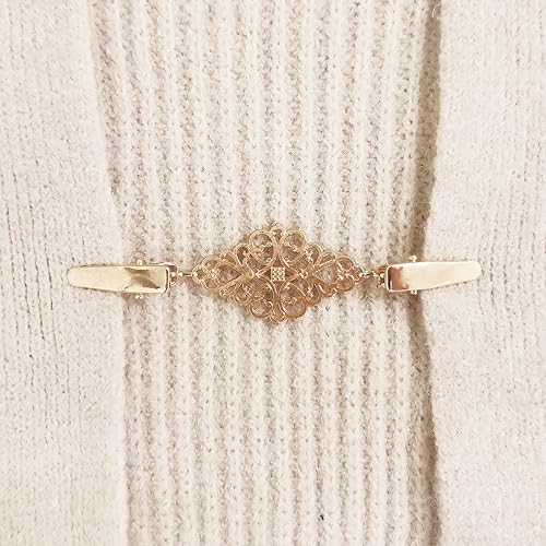 Image of UXCELL Retro Cardigan Collar Clips & Shirt Clips for Women