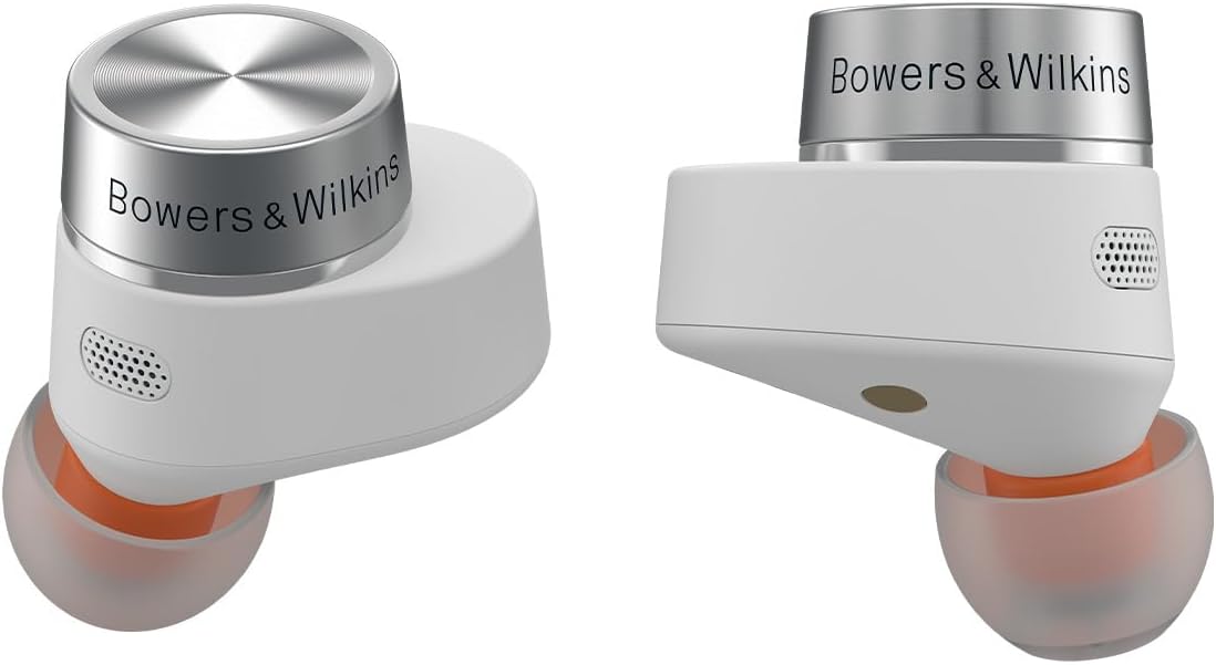Bowers & Wilkins Pi5 S2 Wireless True Wireless Noise Cancelling Headphones with Bluetooth, aptX, Active Noise Cancelling (ANC) and Built-in Microphones - Cloud Grey