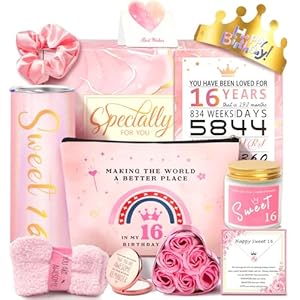 Sweet 16 Gifts for Girls 16th Birthday Gifts for Girls 16 Year Old Girl Birthday Gift Ideas, Unique Trendy Cool Gifts for Teen, Daughter, Niece, Granddaughter, Her Happy 16th Birthday Decorations Girl