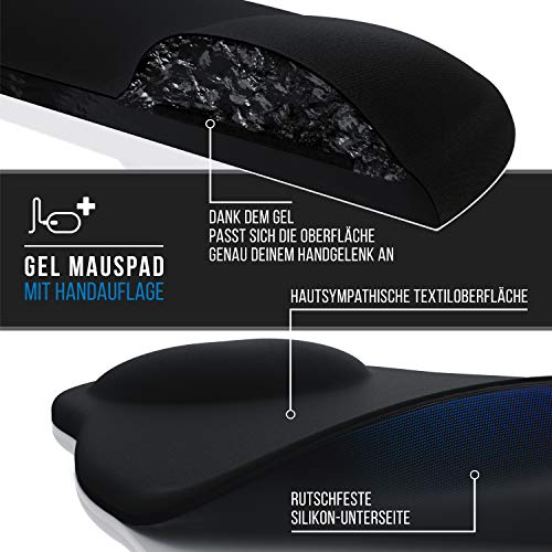Mauspad mit Handauflage von CSL-Computer Ergonomisches Gelpad für Büro
