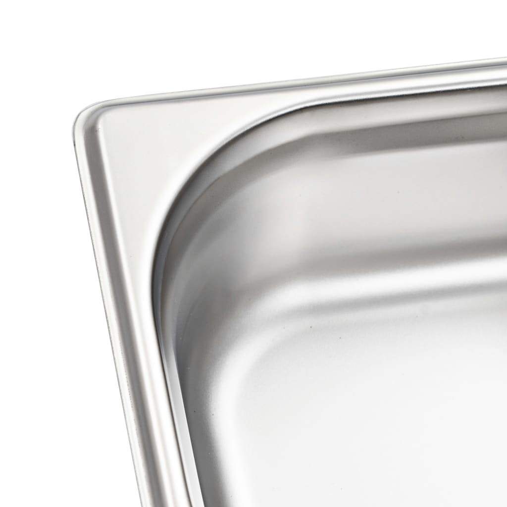 12 recipientes apilables de acero inoxidable GN 1/6 de 65 mm, para gastronomía, cocina, buffet, catering, uso para mostrador caliente y bain-marie