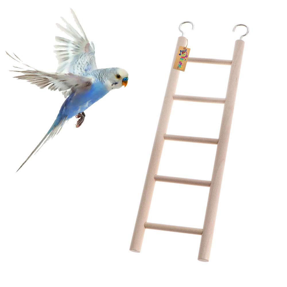 Western Era Fun Natural Wooden Ladder Toy for Training, with Hooks to Hang on, Designed for Birds, Parrot, Budgies and Other Small, Medium Large Bird, 5 Level / 26cm (B08KZQ6F5P) Amazon Price History, Amazon Price Tracker
