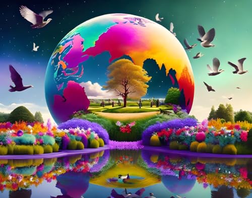 Affiches sur toile Give Peace a Chance art mural grand format 58x90cm sans cadre