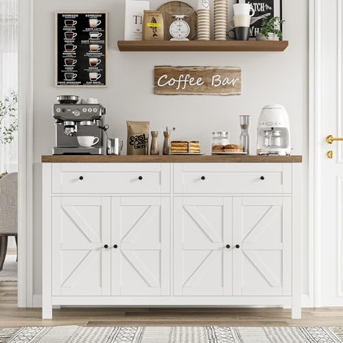Hostack B0CL4MBMYW 55 Inch Buffet Sideboard Cabinet thumb #6