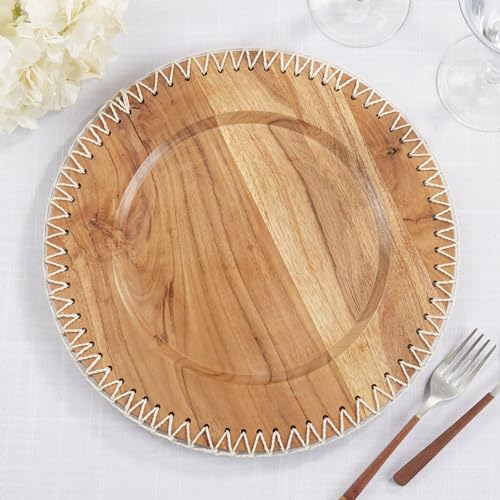 Set de 4 Platos Decorativos de Madera 13" miniatura 4