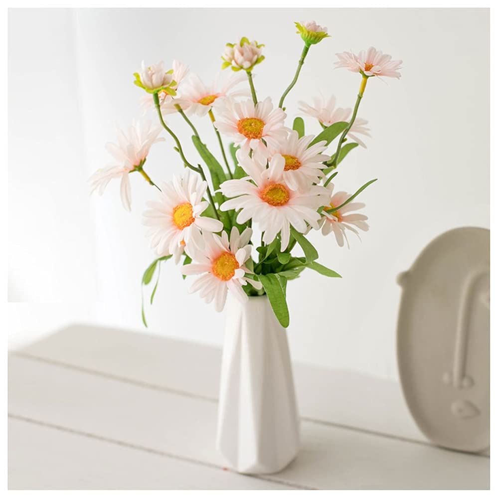 MYUYEE Artificial Flowers Artificial Flower Small Chrysanthemum Bouquet Decoration Living Room Shop Office Flower Arrangement Fake Flower Decoration Realistic Wedding Flowers Fl(Pink)