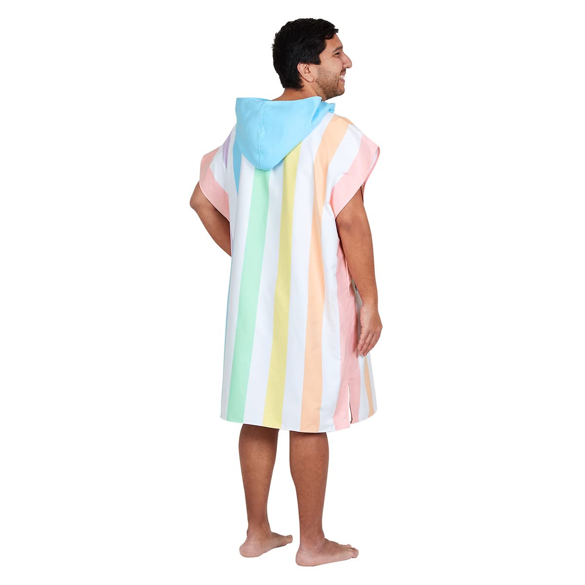 Dock & Bay Poncho per Adulti - Asciugamano con Cappuccio e Tasche Profonde - per Spiaggia e Piscina - Super Assorbente, ad Asciugatura Rapida - Summer - Unicorn Waves, Small (85x65cm, 33x26)