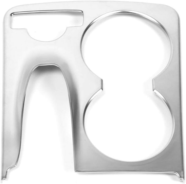 Aramox Cup Holder Trim, ABS Console Water Cup Holder Frame Cover Trim Fit for Benz GLK Class (X204) 2008-2015 (Chromeplate)