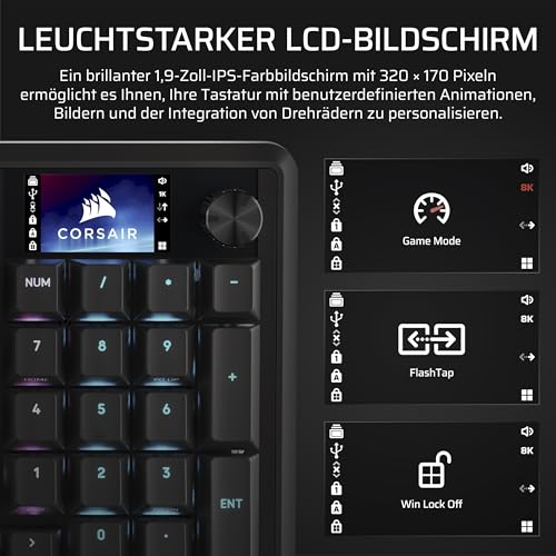 Corsair Vanguard 96 Kabelgebundene Mechanische Gaming-Tastatur – Schwarz – Ansicht 6