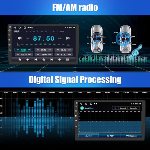 Image of Android 13 Car Radio Stereo for Toyota Sienna 2004-2010 Wireless CarPlay Andriod Auto 2G+32G with SWC WiFi GPS Navigation DSP Bluetooth FM