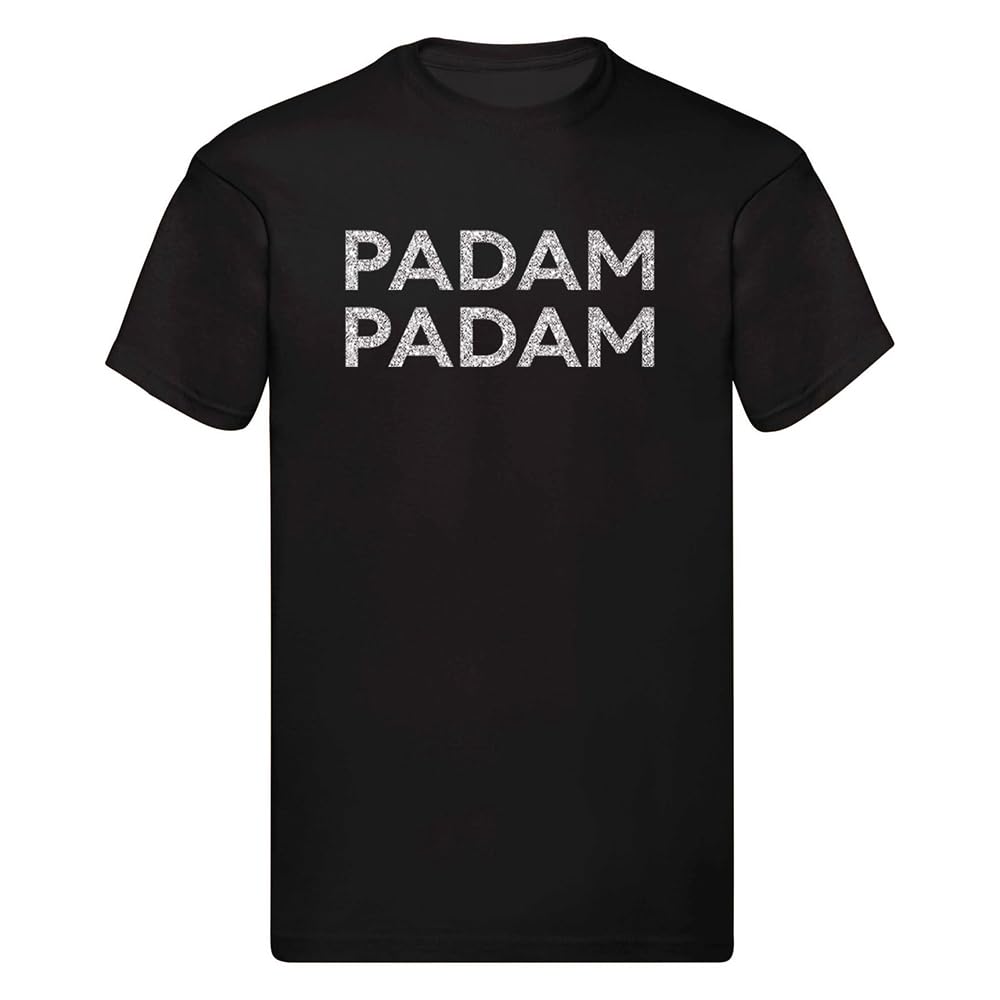 PADAM PADAM Kylie T-Shirt Unisex Glitter Logo Cotton Tee S-5XL Black