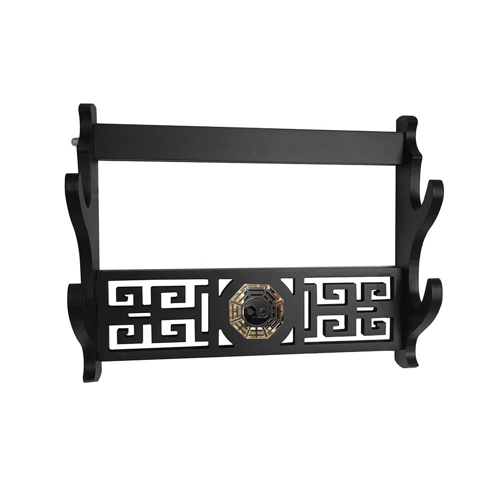 RybdaFDc Sword Holder Stand Rack Wall Mounted Display Samurai Katana Wakizashi Knife Scabbard Gossip Pattern black1-4 Tiers(2Tier)
