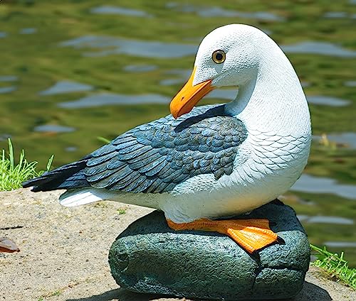 Coolboy Real Seagull Figurine,Sea Bird Figurine Nautical Statue Seagull Figurine Decorations Garden Bird Statue Coastal Beach Home Table Decorations Nautical Gifts Seagull Figures Seagull Sculpture #TOP2