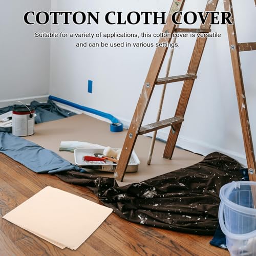 Lona protectora de algodón reutilizable para suelos pintura y polvo hogar 7