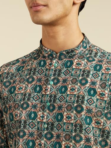 Image of DIWAS BY MANYAVAR Men's Art Silk Printed Kurta (1pc)