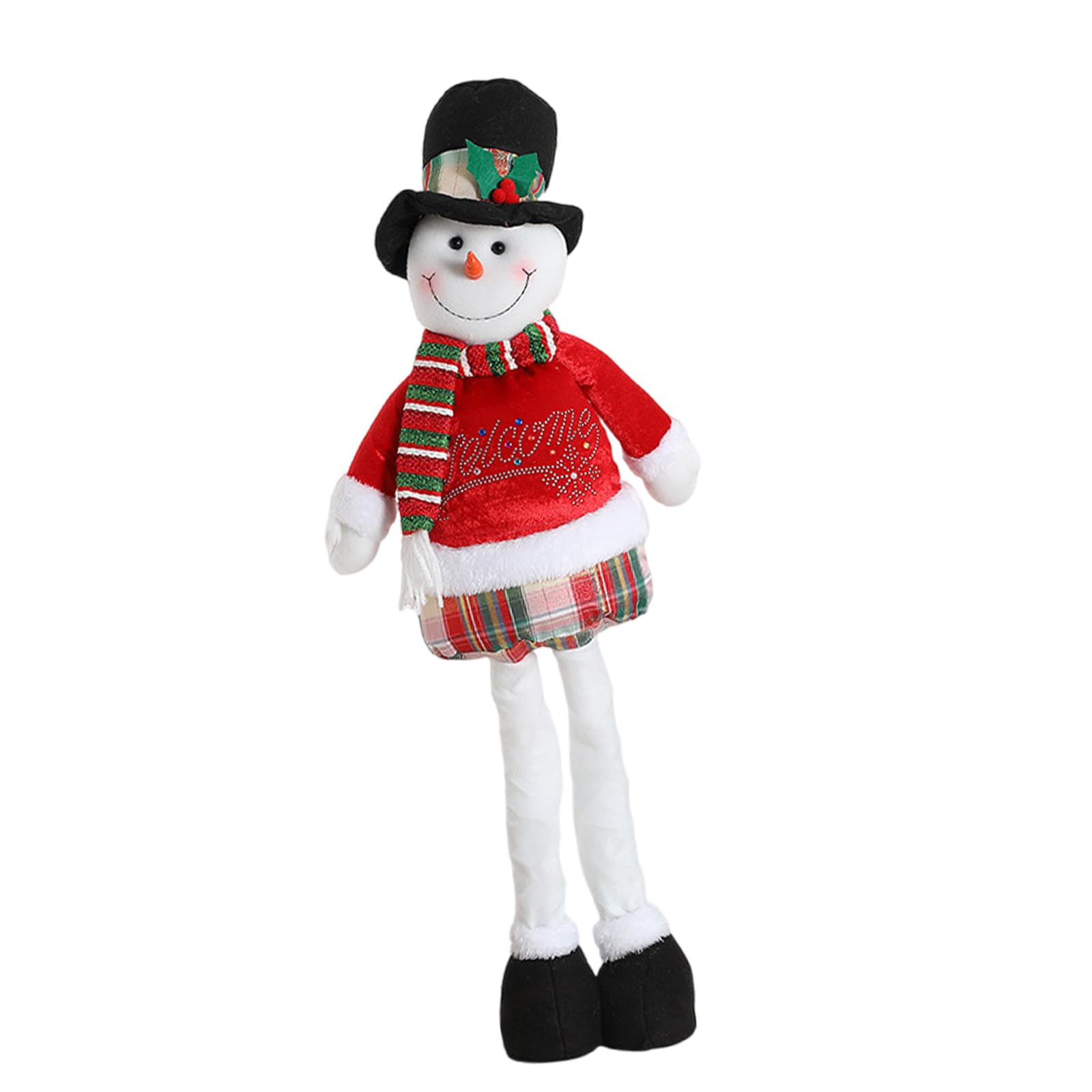 Elnwnnkc Snowman Telescopic Santa Dolls Christmas Home Decoration Festival Ornament Gifts Practical Accessory For Household Use Plush Christmas Toy