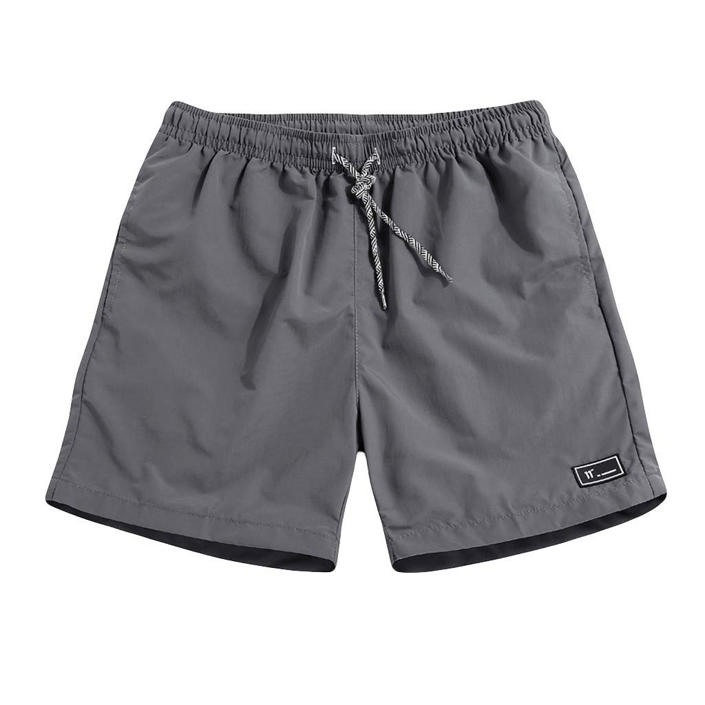 tuduoms Mens Fashion Athletic Shorts Quick Dry Swim Trunks Bathing Suit Pockets Gym Running Solid Stretch Sports Shorts