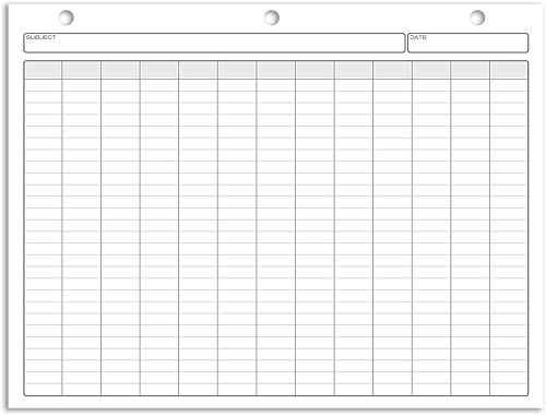 Vista 32 de BookFactory Libro de registro de 12 columnas/cuaderno de registro columnar (formato de libro columnar de 12 doce columnas) - 100 páginas, 8.5 x 11
