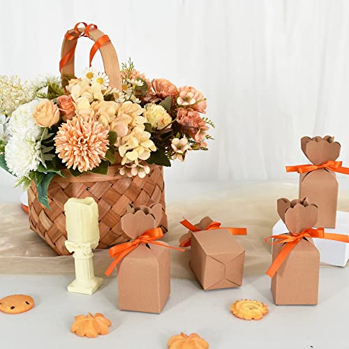 TONIFUL 3/8 Inch x 100yds Orange Satin Ribbon Thin Solid Fabric Ribbons Roll for Gift Wrapping Invitation Floral Hair Balloons Craft Sewing Party Wedding Popsicles Decoration Valentine's Day Bouquet - Image 3