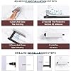 ASTOFLI Paper Towel Holder Under Cabinet No Drilling, Self Adhesive Paper Towel Holder Wall Mount for Kitchen Rack, Under Counter Napin Holder No Drill, 304 Stainless Steel Matte Black