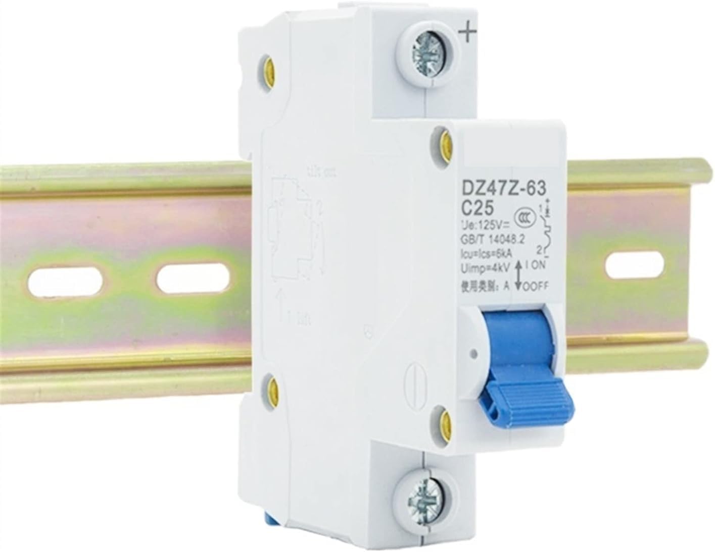 Circuit breakerMCB DC 1P 125V-750V 4.5/6KA Breaking Capacity Circuit Breaker 10A 16A 20A 25A 32A 40A 63A Din Rail Fuse 1Pcs (Size : 1 Pole, Color : 6A) (Color : 32A, Size : 1 Pole)