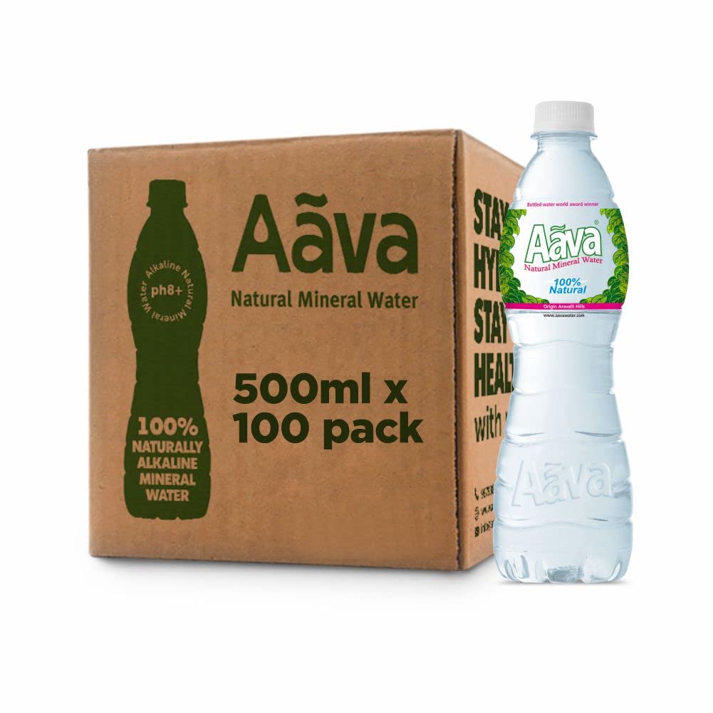 Aava Naturally Alkaline Mineral Water 500ml (Origin Aravalli Hills, 100% Alkaline pH 8.0+, Benefits of Calcium & Magnesium) (500ml Pack of 100)-image-26