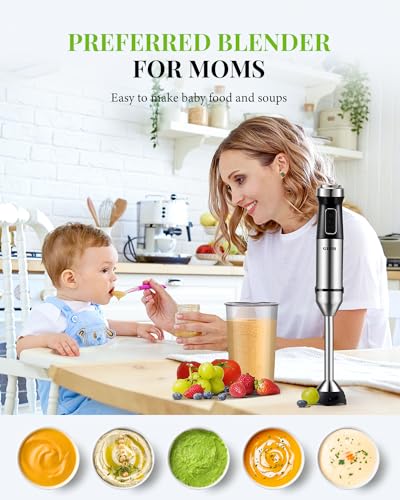 6-in-1-Immersion-Blender-Handheld-1000W-20-Speed-Turbo-Mode-GDOR-Scratch-Resistance-Hand-Blender-with-Dough-Hooks-Egg-Beaters-Whisk-800ml-Beaker-600ml-Chopper-Titanium-Blades-BPA-Free-Silver