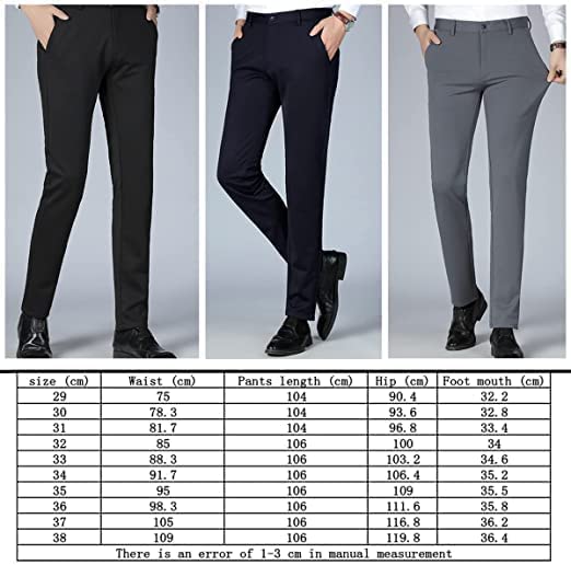 Men's Ice Silk Suit Pants,Gentleman Non-Ironing Anti-Wrinkle Suit Pants,High Stretch Summer Ice Cool Breathable Pants.3