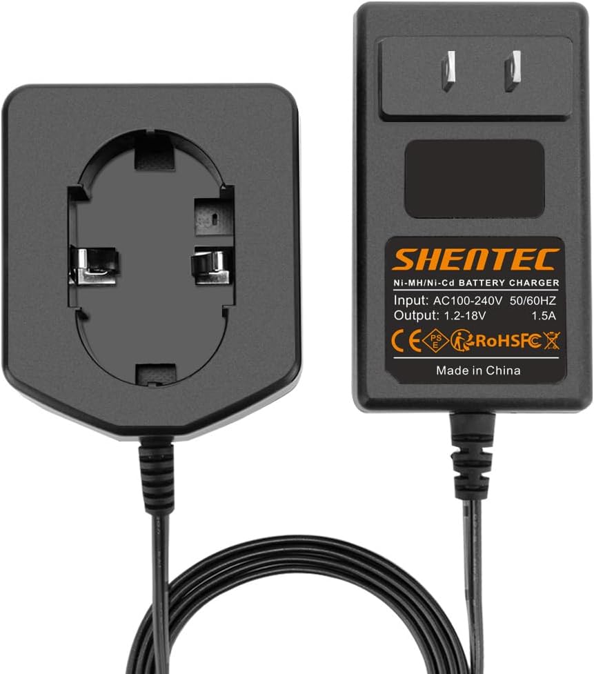 Shentec 1.2V-18V Charger UC18YG Compatible with Hitachi Ni-MH/Ni-Cd 7.2V 9.6V 12V 14.4V 18V Pod Style Battery (Not for Li-ion Battery)