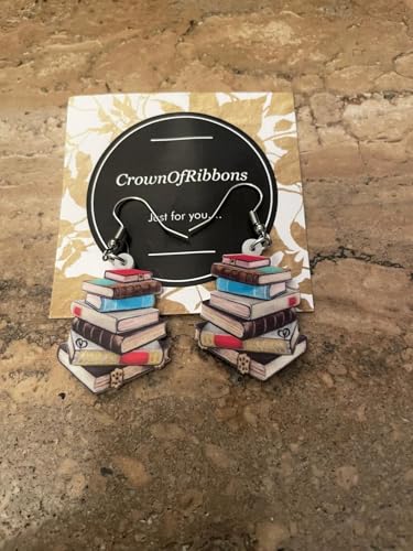 Storybook Earrings for Women, Cute Dangle Style, Fiction Books - Image 3