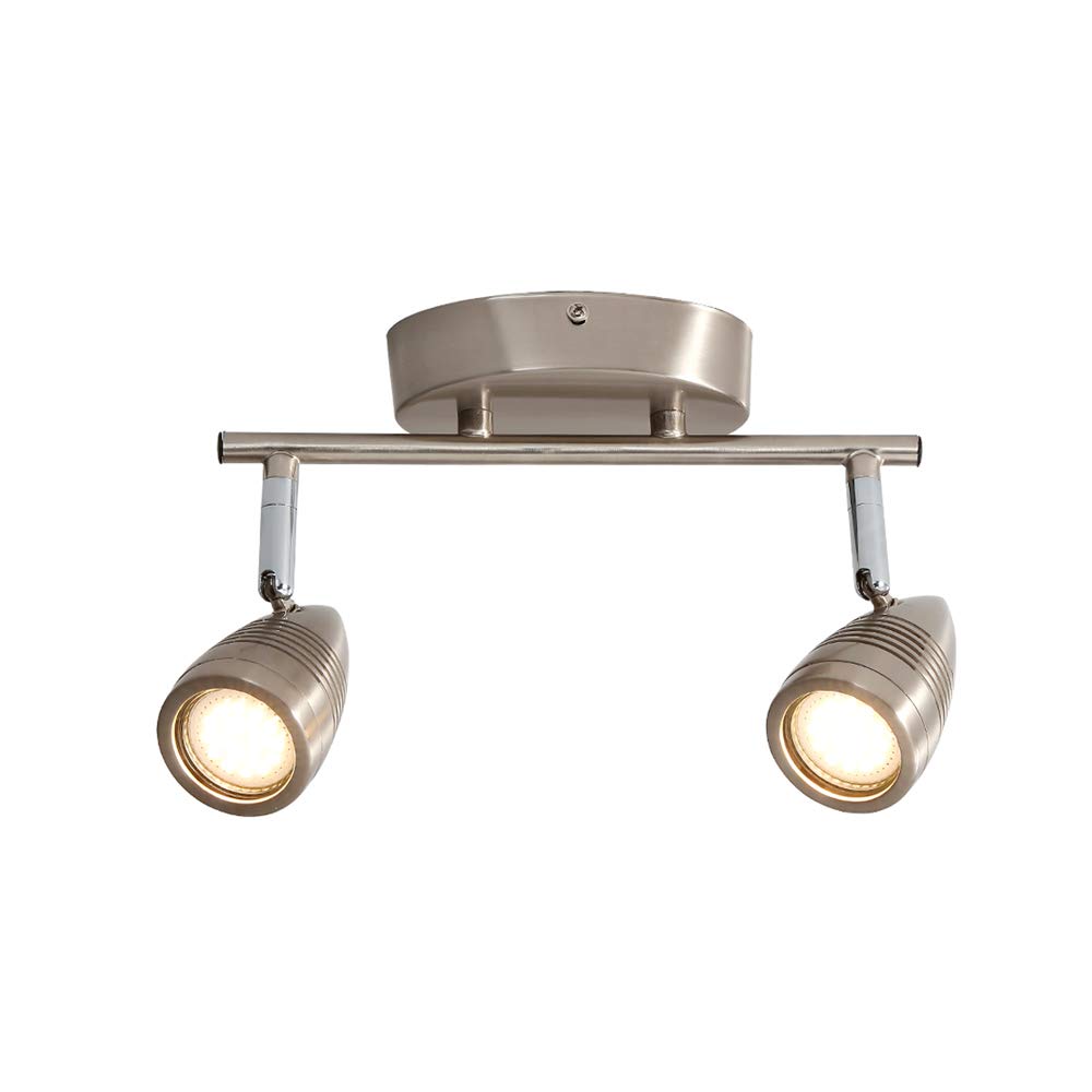 Ceiling Light, LED Ceiling Spotlight, Rotatable, 2 X 3W, Metal Industrial Ceiling Light, with Rotating Spot, Modern Kitchen Light, Modern Nursery Light LED Wall Light, GU10, IP20 Waterproof Light