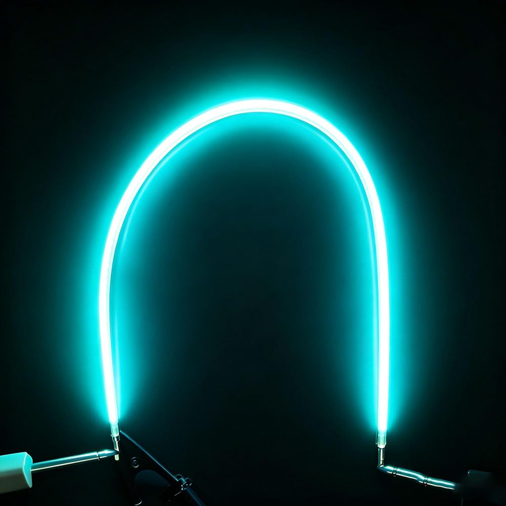 Flexibles LED Filament 3V Mehrere Längen (38‑300mm) und Farben (2700K 6500K Weiß Blau Rot Grün) Lampenreparatur DIY Dekoration 450mm/Eisblau