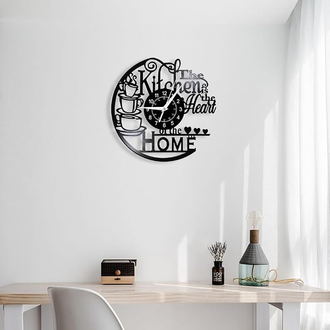Reloj de Pared Redondo de Vinilo de Cocina con LED miniatura 7