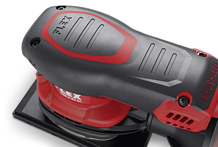 Flex Schwingschleifer OSE 2-80 EC (Schleifplatte 80x130 mm, Schleifmaschine mit Klett-Schleifplatte, Leerlaufdrehzahl 8000-12000 /min, bürstenloser Motor 260 Watt), 468932, Mehrfarbig – Bild 6