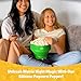 POPCO Silicone Popcorn Popper - Collapsible Microwave Popcorn Maker - Air Popper Pop Corn Bowl with Handles and Lid - Dishwasher Safe - Large 15 Cup Capacity - (Green)