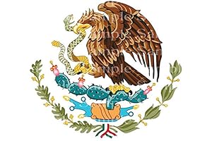 Mexican Flag Eagle Edible Cake/Cupcake Party Topper