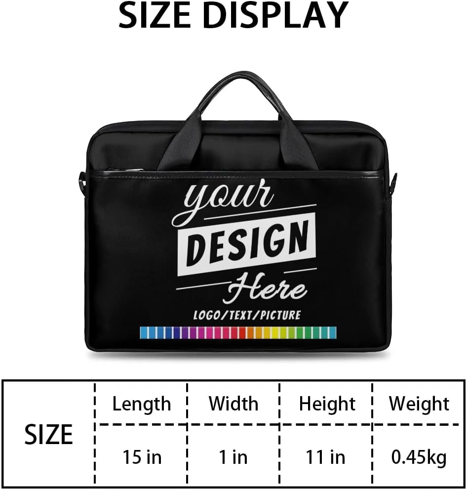 Custom-Laptop-Bag 15 Inch with Name Photo Personalized-Computer-Shoulder-Case Briefcases for Women Men Business - Image 2
