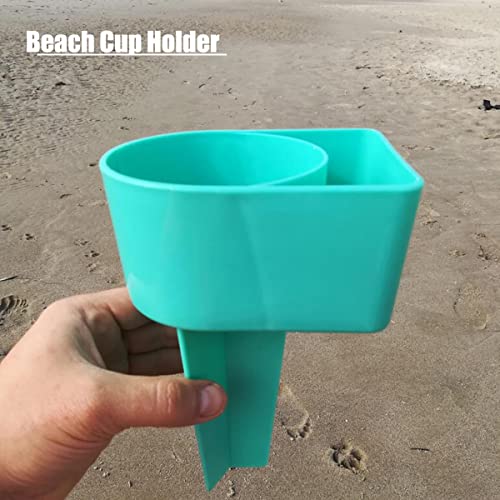 Beach Cup Holder Multifunction Beach Cup Holder Sand Grass Drink Holder For Beverage Phone Sunglasses Sunscreen Key Vacation Accessory Beach Gear -4Pack #TOP1