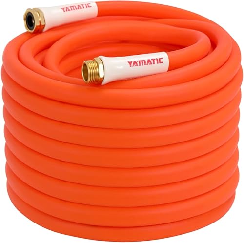 YAMATIC Manguera de jardín resistente de 58 pulgadas x 50 pies manguera de agua ultra flexible segura para agua potable para todo tipo de clima