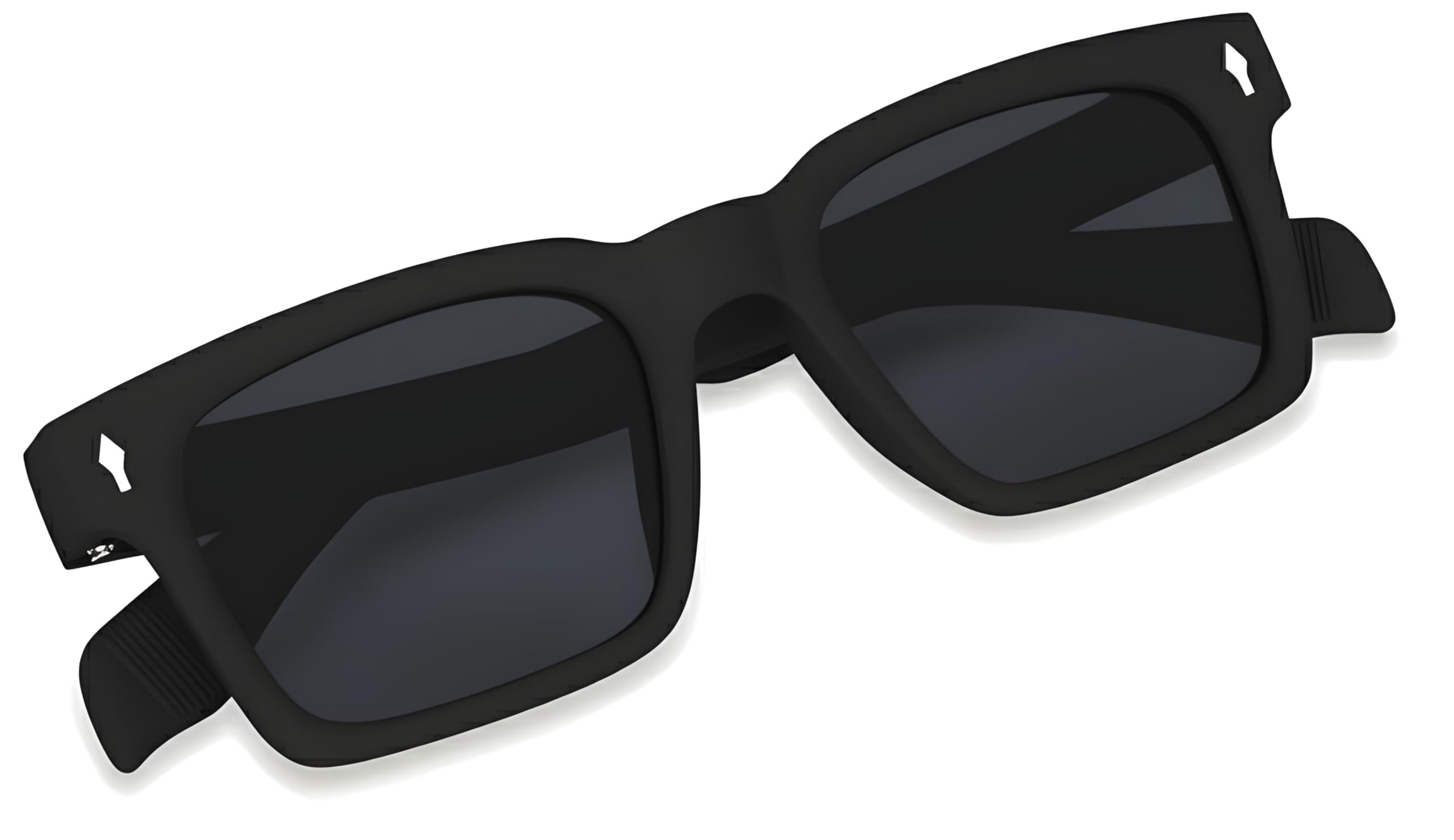 Non Polarized sunglasses for men and Women Uv 400 Protection Square Shape Cooling Goggles Black Shade Sunglass-image-28
